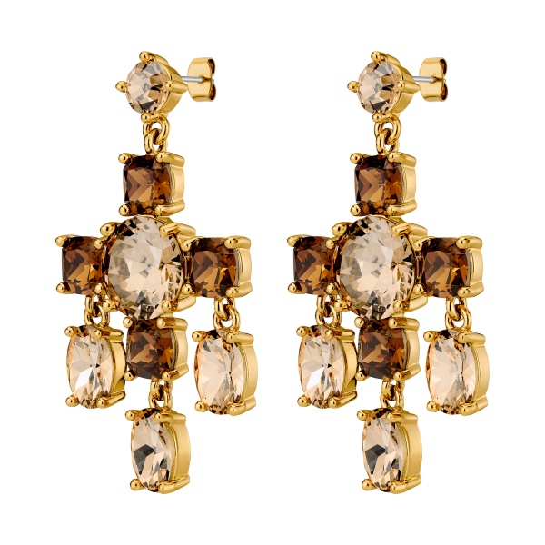 Dyrberg Kern Leonora Gold Earrings - Golden/Brown